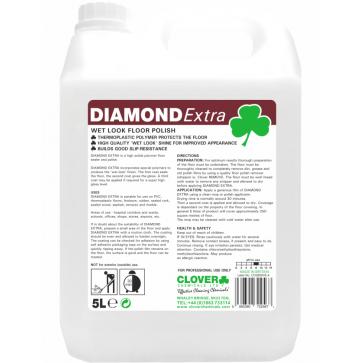 Clover | Diamond Extra | Wet Look Floor Polish (25%) | 5 Litre | 109
