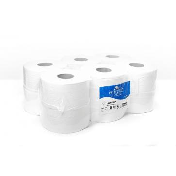 Enigma | Mini Jumbo Toilet Rolls | 2 Ply | White | 12 Rolls