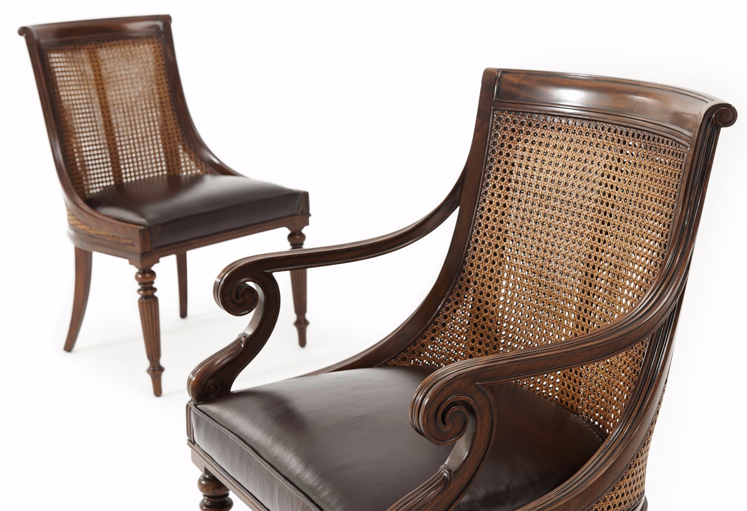 Square Carved Back Dining Room Chairs