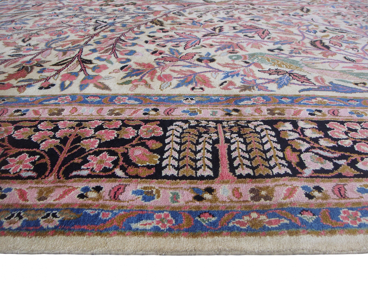 Kashan 100% silk carpet, Silk Rugs from Brights of Nettlebed