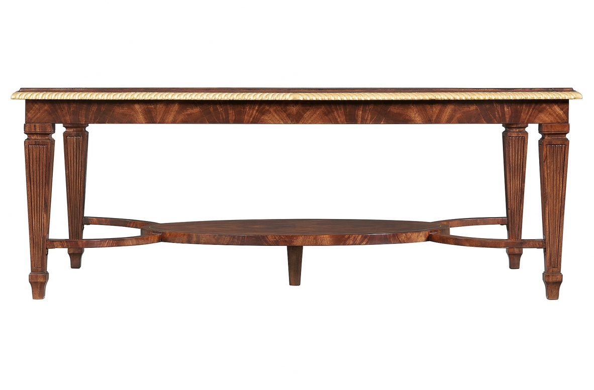 Mahogany coffee table with glass top, Coffee tables from Brights of