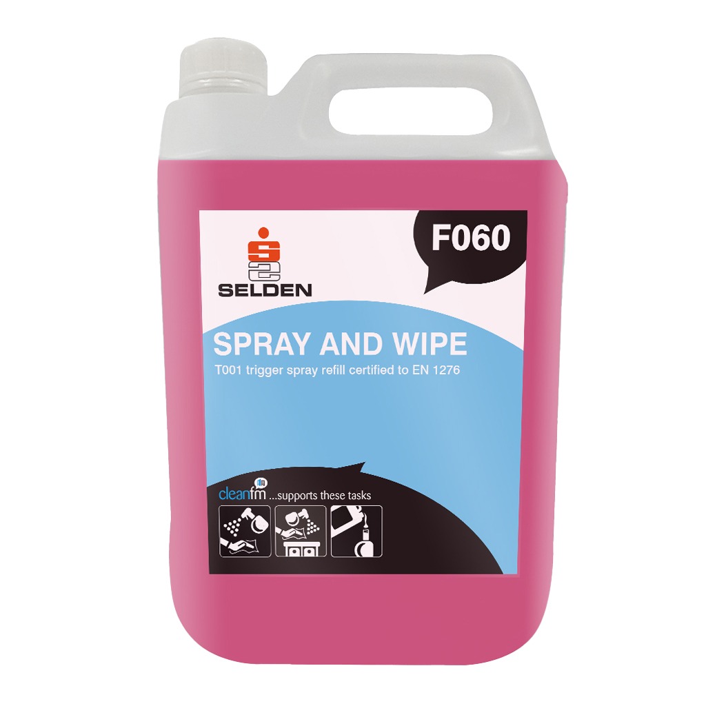 Selden | Spray & Wipe | Hard Surface Bactericidal Cleaner | 5 Litre | F060