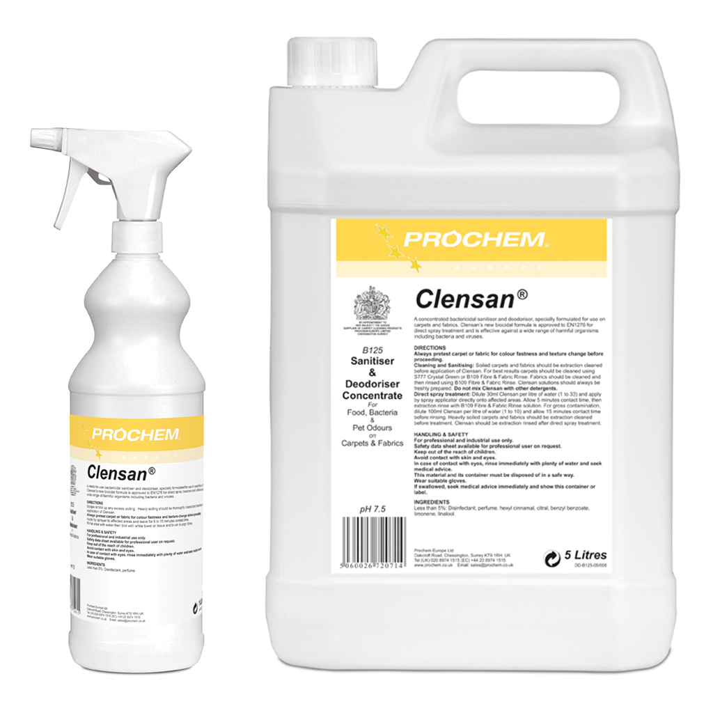 Prochem | Clensan | Multi-Surface Sanitiser & Deodoriser | 1 Litre | B125
