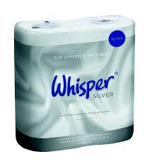 Whisper Silver | 2 Ply | White Luxury Toilet Roll | 40 Rolls | STR003