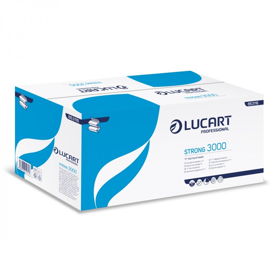 Lucart | Inter-Fold | 2 Ply | White Hand Towels | Box of 3000 | HTWILUX