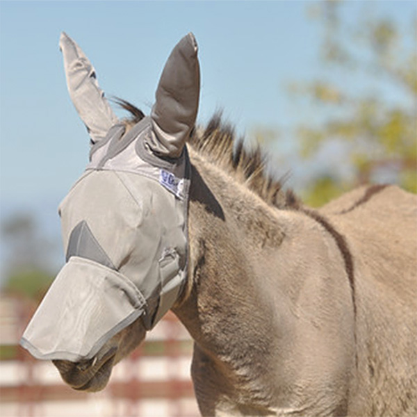 Cashel Quiet Ride Fly Mask with Ears and Long Nose for Mule/Donkey 
