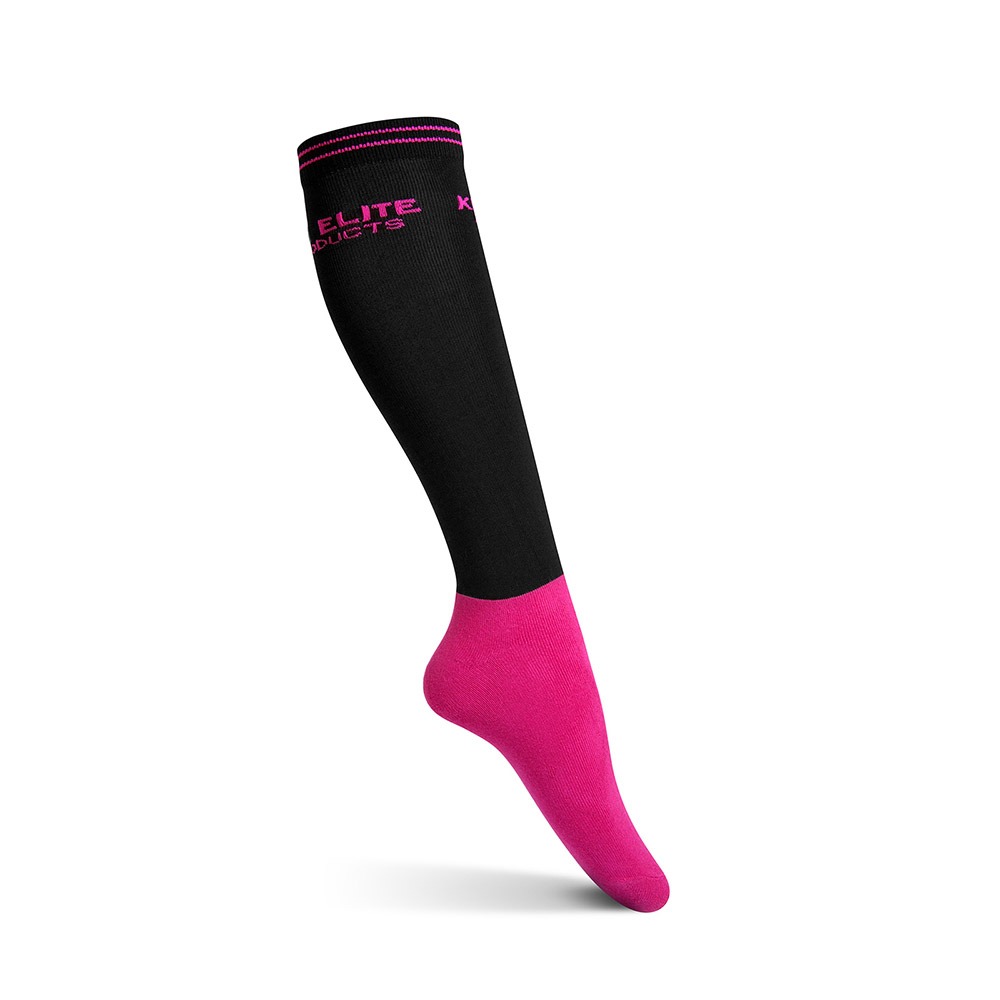 KM Elite Socks Black/Hot Pink