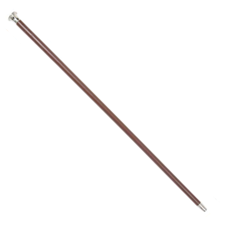 Leather Showing Cane Metal Stop and Tip- Black/Brown